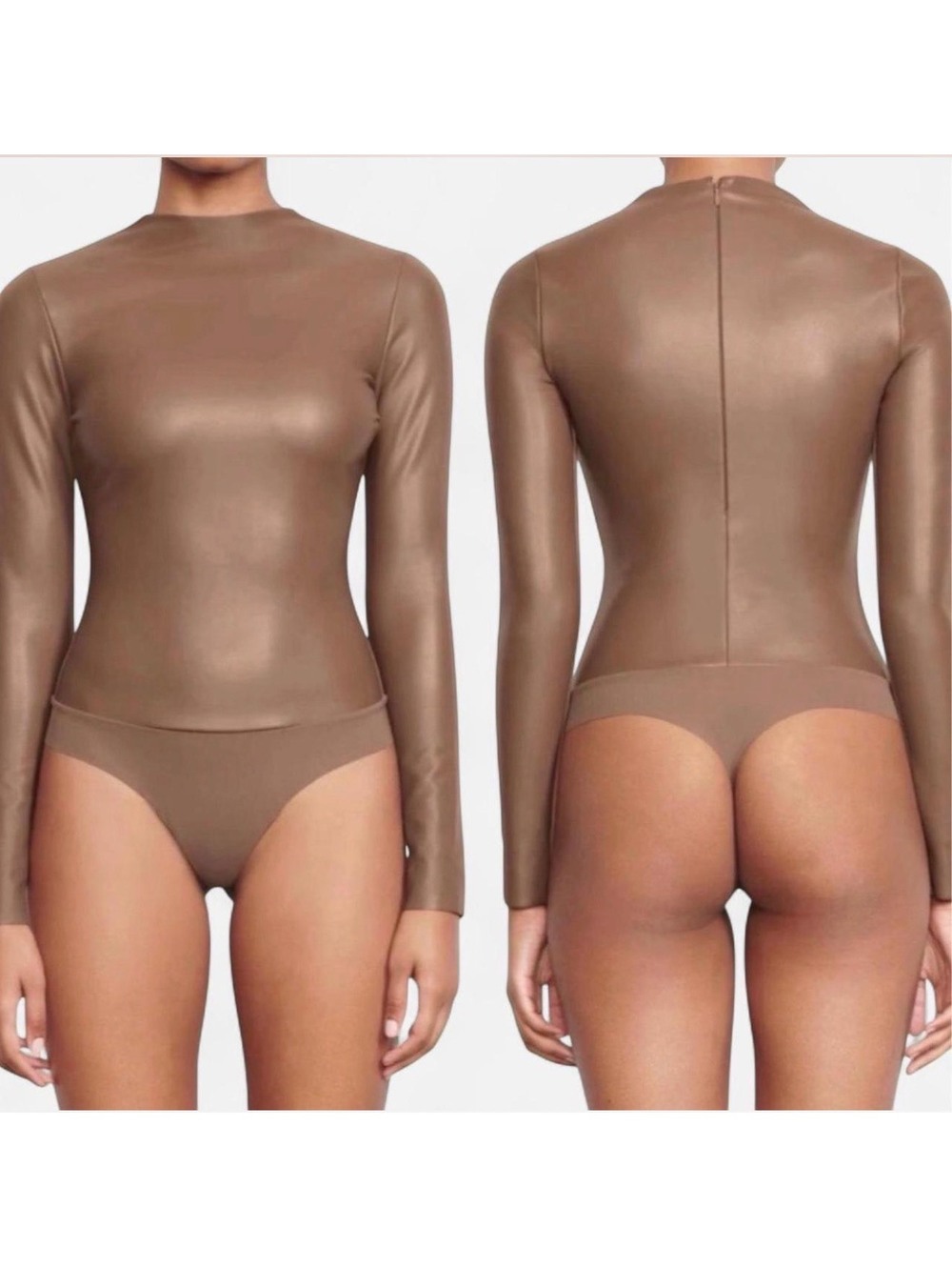 Skims Faux Leather Bodysuit